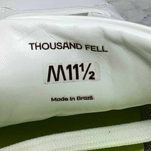 Thousand Fell Men's Size 11.5 White/Washed Acid Lace Up Low Top Sneakers B2-3 - Picture 7 of 9